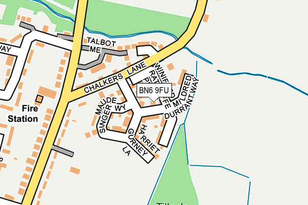 BN6 9FU map - OS OpenMap – Local (Ordnance Survey) BN6 9FU map - OS OpenMap – Local (Ordnance Survey)