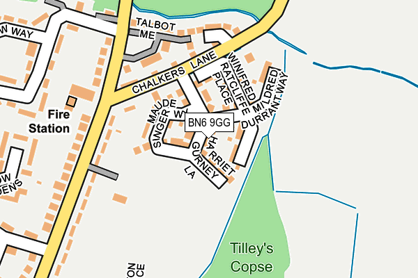 BN6 9GG map - OS OpenMap – Local (Ordnance Survey) BN6 9GG map - OS OpenMap – Local (Ordnance Survey)