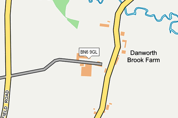BN6 9GL map - OS OpenMap – Local (Ordnance Survey)