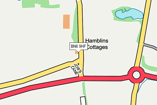 BN6 9HF map - OS OpenMap – Local (Ordnance Survey) BN6 9HF map - OS OpenMap – Local (Ordnance Survey)
