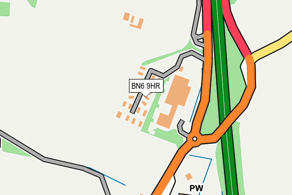 BN6 9HR map - OS OpenMap – Local (Ordnance Survey) BN6 9HR map - OS OpenMap – Local (Ordnance Survey)