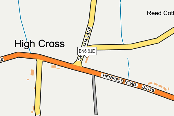 BN6 9JE map - OS OpenMap – Local (Ordnance Survey) BN6 9JE map - OS OpenMap – Local (Ordnance Survey)