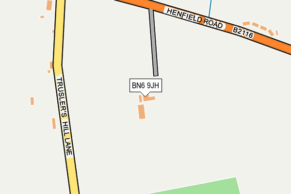 BN6 9JH map - OS OpenMap – Local (Ordnance Survey) BN6 9JH map - OS OpenMap – Local (Ordnance Survey)