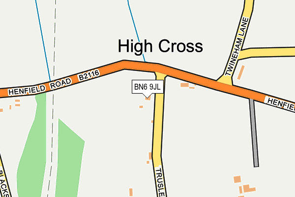 BN6 9JL map - OS OpenMap – Local (Ordnance Survey) BN6 9JL map - OS OpenMap – Local (Ordnance Survey)