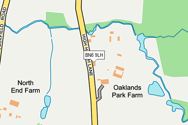 BN6 9LH map - OS OpenMap – Local (Ordnance Survey) BN6 9LH map - OS OpenMap – Local (Ordnance Survey)