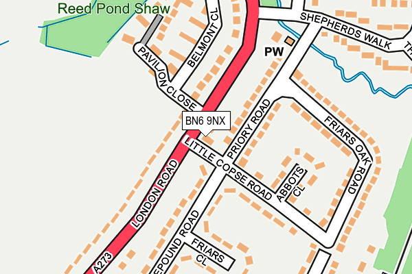 BN6 9NX map - OS OpenMap – Local (Ordnance Survey)