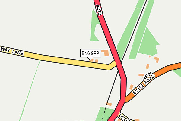 BN6 9PP map - OS OpenMap – Local (Ordnance Survey) BN6 9PP map - OS OpenMap – Local (Ordnance Survey)