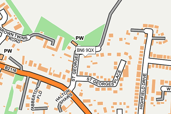 BN6 9QX map - OS OpenMap – Local (Ordnance Survey) BN6 9QX map - OS OpenMap – Local (Ordnance Survey)