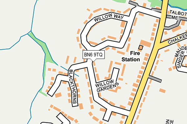 BN6 9TQ map - OS OpenMap – Local (Ordnance Survey) BN6 9TQ map - OS OpenMap – Local (Ordnance Survey)
