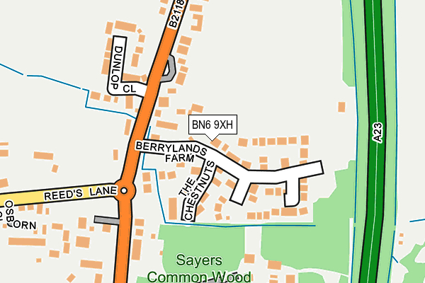 BN6 9XH map - OS OpenMap – Local (Ordnance Survey) BN6 9XH map - OS OpenMap – Local (Ordnance Survey)