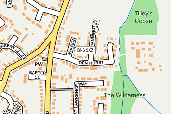 BN6 9XZ map - OS OpenMap – Local (Ordnance Survey) BN6 9XZ map - OS OpenMap – Local (Ordnance Survey)