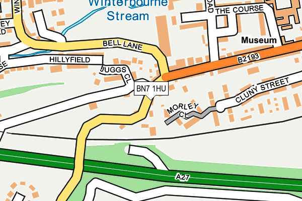 BN7 1HU map - OS OpenMap – Local (Ordnance Survey) BN7 1HU map - OS OpenMap – Local (Ordnance Survey)