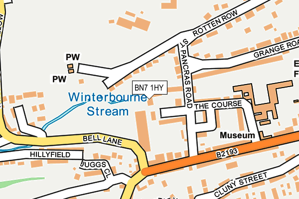 BN7 1HY map - OS OpenMap – Local (Ordnance Survey) BN7 1HY map - OS OpenMap – Local (Ordnance Survey)