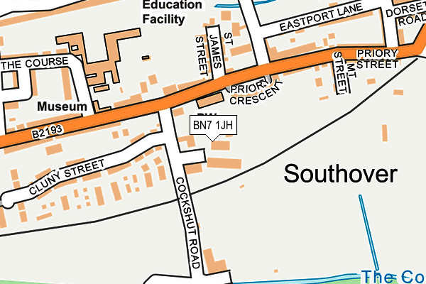 BN7 1JH map - OS OpenMap – Local (Ordnance Survey)