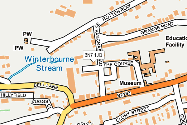 BN7 1JQ map - OS OpenMap – Local (Ordnance Survey) BN7 1JQ map - OS OpenMap – Local (Ordnance Survey)