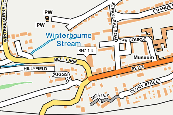 BN7 1JU map - OS OpenMap – Local (Ordnance Survey)