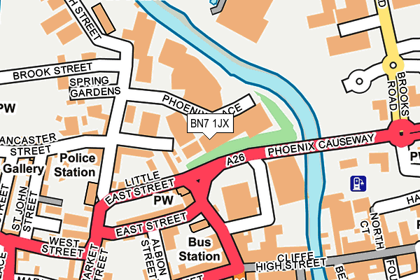BN7 1JX map - OS OpenMap – Local (Ordnance Survey) BN7 1JX map - OS OpenMap – Local (Ordnance Survey)