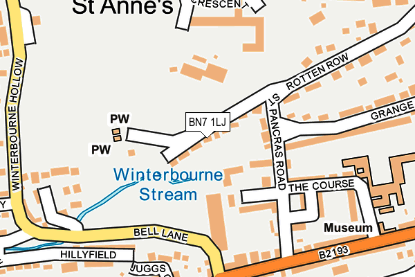 BN7 1LJ map - OS OpenMap – Local (Ordnance Survey)