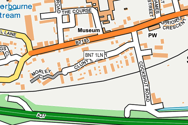 BN7 1LN map - OS OpenMap – Local (Ordnance Survey) BN7 1LN map - OS OpenMap – Local (Ordnance Survey)