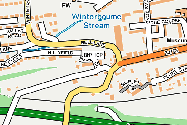 BN7 1QP map - OS OpenMap – Local (Ordnance Survey) BN7 1QP map - OS OpenMap – Local (Ordnance Survey)