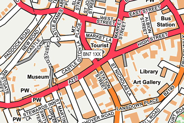 BN7 1XX map - OS OpenMap – Local (Ordnance Survey)