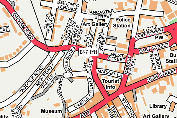 BN7 1YH map - OS OpenMap – Local (Ordnance Survey) BN7 1YH map - OS OpenMap – Local (Ordnance Survey)