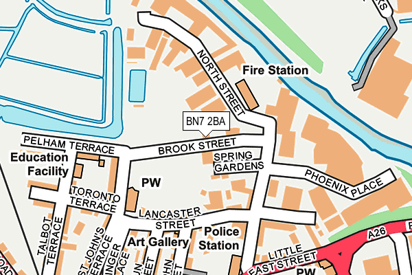 BN7 2BA map - OS OpenMap – Local (Ordnance Survey) BN7 2BA map - OS OpenMap – Local (Ordnance Survey)