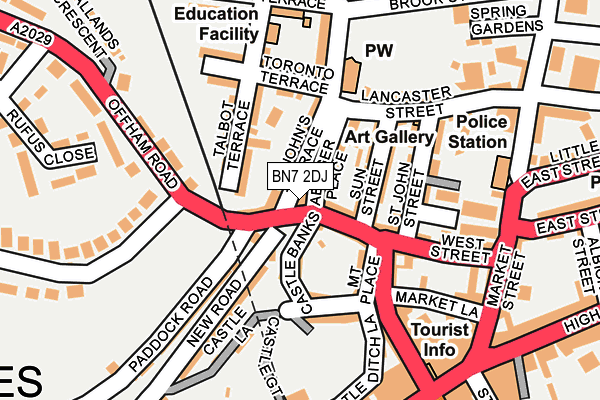 BN7 2DJ map - OS OpenMap – Local (Ordnance Survey) BN7 2DJ map - OS OpenMap – Local (Ordnance Survey)
