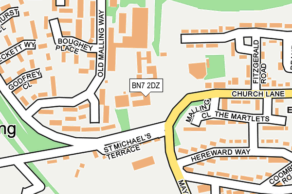 BN7 2DZ map - OS OpenMap – Local (Ordnance Survey) BN7 2DZ map - OS OpenMap – Local (Ordnance Survey)
