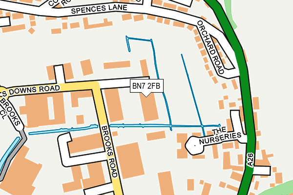BN7 2FB map - OS OpenMap – Local (Ordnance Survey) BN7 2FB map - OS OpenMap – Local (Ordnance Survey)