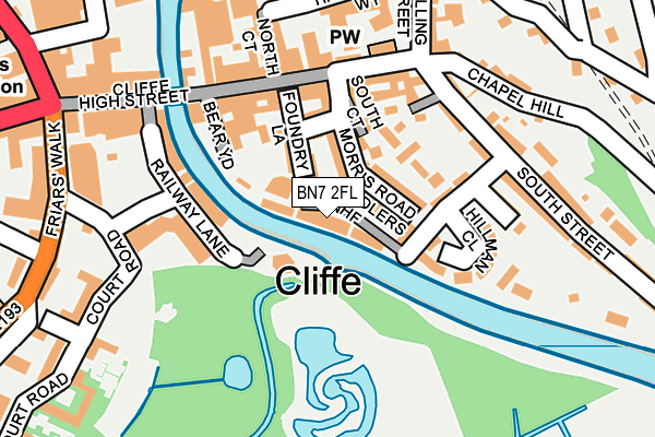 BN7 2FL map - OS OpenMap – Local (Ordnance Survey) BN7 2FL map - OS OpenMap – Local (Ordnance Survey)