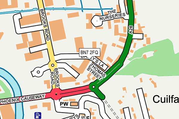 BN7 2FQ map - OS OpenMap – Local (Ordnance Survey) BN7 2FQ map - OS OpenMap – Local (Ordnance Survey)