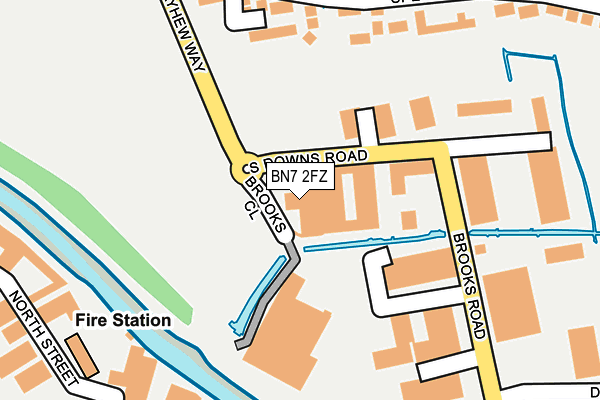BN7 2FZ map - OS OpenMap – Local (Ordnance Survey) BN7 2FZ map - OS OpenMap – Local (Ordnance Survey)