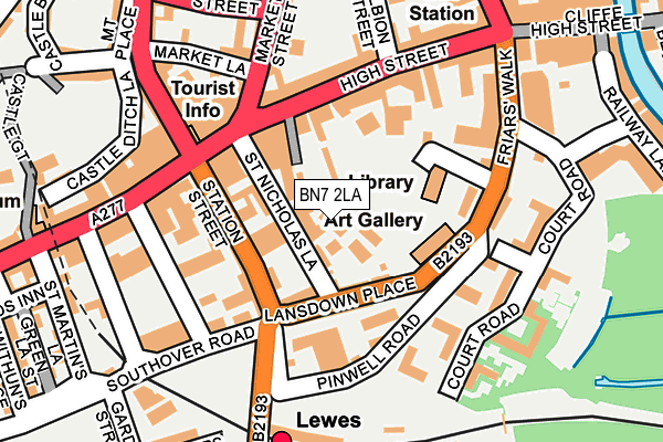 BN7 2LA map - OS OpenMap – Local (Ordnance Survey) BN7 2LA map - OS OpenMap – Local (Ordnance Survey)