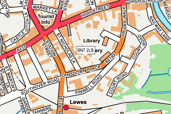 BN7 2LB map - OS OpenMap – Local (Ordnance Survey) BN7 2LB map - OS OpenMap – Local (Ordnance Survey)