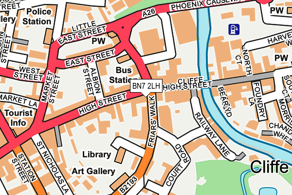 BN7 2LH map - OS OpenMap – Local (Ordnance Survey) BN7 2LH map - OS OpenMap – Local (Ordnance Survey)