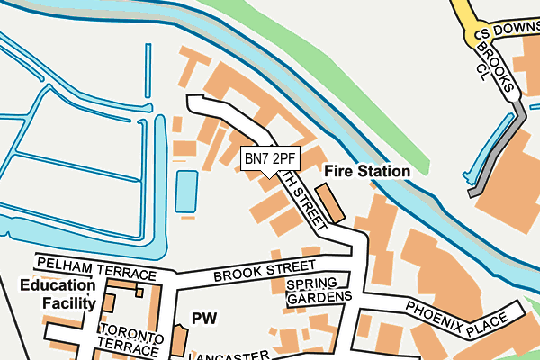 BN7 2PF map - OS OpenMap – Local (Ordnance Survey) BN7 2PF map - OS OpenMap – Local (Ordnance Survey)