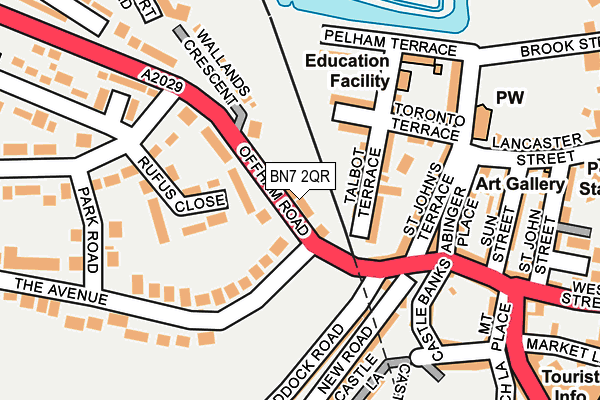 BN7 2QR map - OS OpenMap – Local (Ordnance Survey) BN7 2QR map - OS OpenMap – Local (Ordnance Survey)