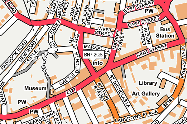 BN7 2QS map - OS OpenMap – Local (Ordnance Survey) BN7 2QS map - OS OpenMap – Local (Ordnance Survey)