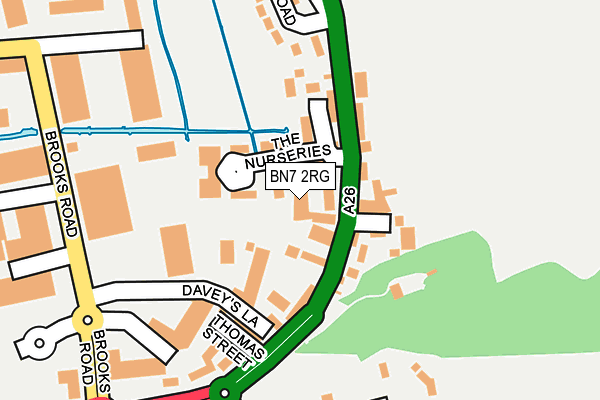 BN7 2RG map - OS OpenMap – Local (Ordnance Survey) BN7 2RG map - OS OpenMap – Local (Ordnance Survey)