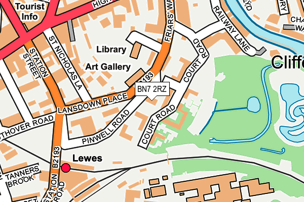 BN7 2RZ map - OS OpenMap – Local (Ordnance Survey) BN7 2RZ map - OS OpenMap – Local (Ordnance Survey)
