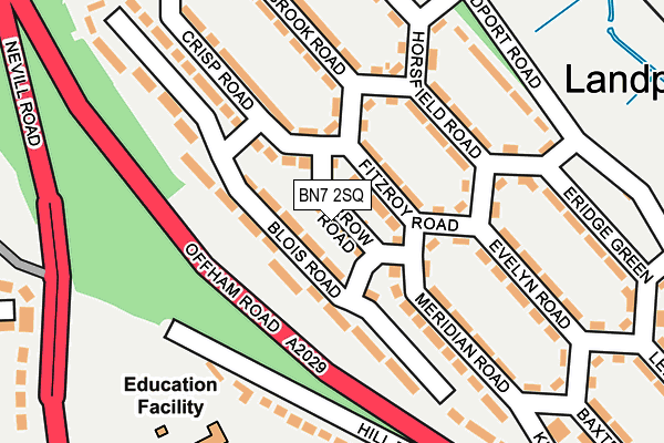 BN7 2SQ map - OS OpenMap – Local (Ordnance Survey) BN7 2SQ map - OS OpenMap – Local (Ordnance Survey)