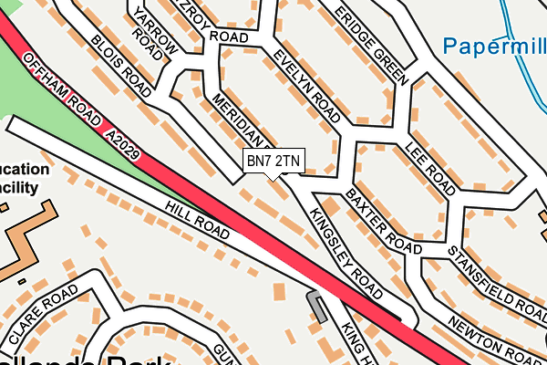 BN7 2TN map - OS OpenMap – Local (Ordnance Survey) BN7 2TN map - OS OpenMap – Local (Ordnance Survey)