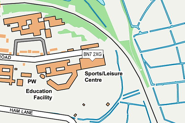 BN7 2XG map - OS OpenMap – Local (Ordnance Survey) BN7 2XG map - OS OpenMap – Local (Ordnance Survey)