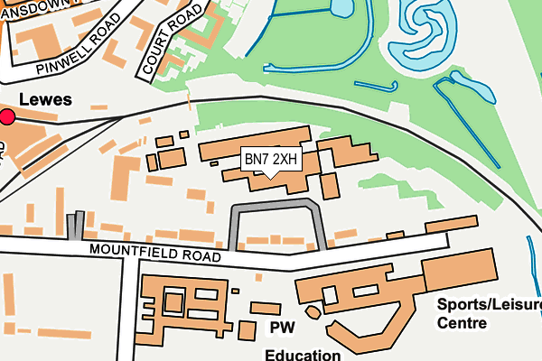 BN7 2XH map - OS OpenMap – Local (Ordnance Survey) BN7 2XH map - OS OpenMap – Local (Ordnance Survey)