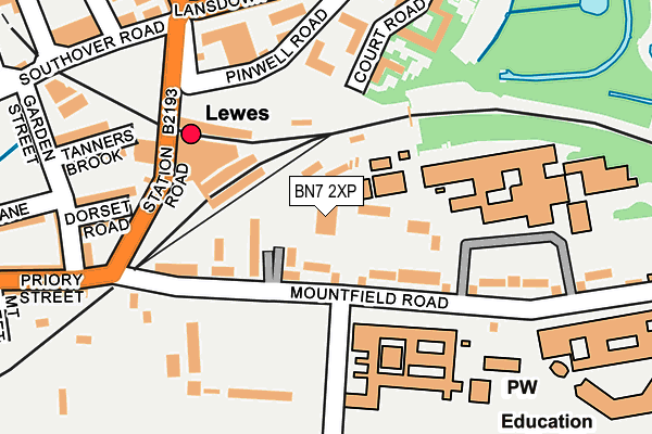 BN7 2XP map - OS OpenMap – Local (Ordnance Survey) BN7 2XP map - OS OpenMap – Local (Ordnance Survey)