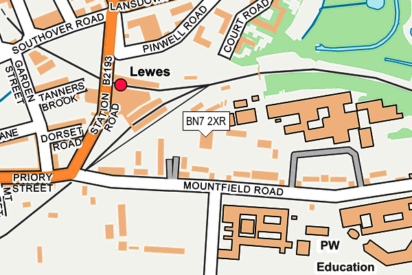 BN7 2XR map - OS OpenMap – Local (Ordnance Survey) BN7 2XR map - OS OpenMap – Local (Ordnance Survey)