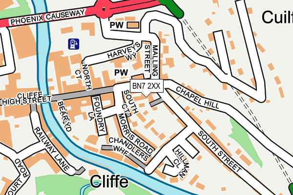 BN7 2XX map - OS OpenMap – Local (Ordnance Survey) BN7 2XX map - OS OpenMap – Local (Ordnance Survey)