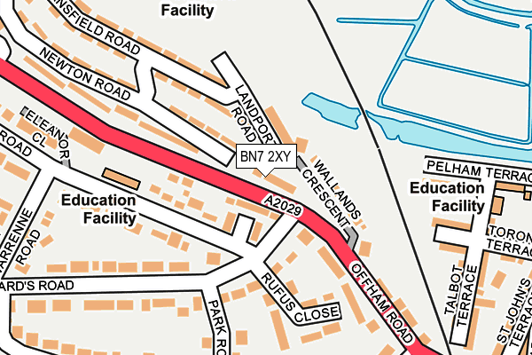 BN7 2XY map - OS OpenMap – Local (Ordnance Survey) BN7 2XY map - OS OpenMap – Local (Ordnance Survey)
