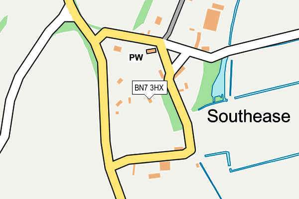 BN7 3HX map - OS OpenMap – Local (Ordnance Survey)